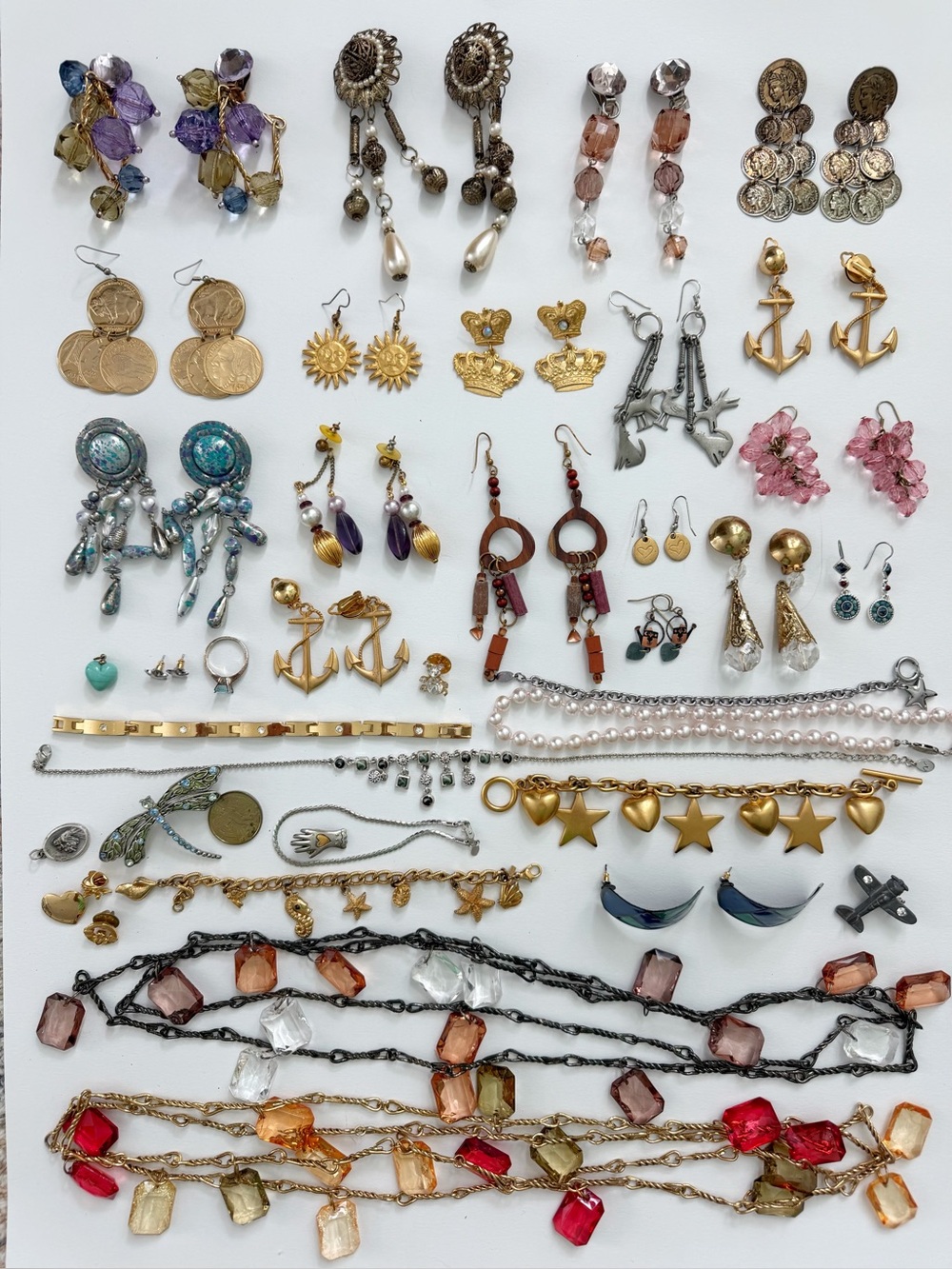 Collection of assorted costume jewelry